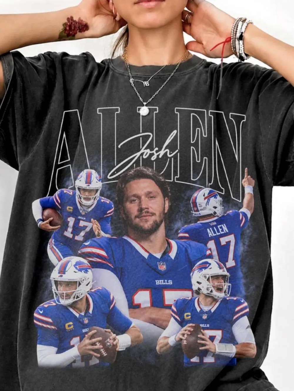 Comfort Colors Black Graphic Football Player Tee